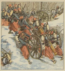 Battle of Chilleurs-aux-Bois, The Zouaves Retrieve Two 12-Pounder Guns from a Ditch Under Prussian Fire