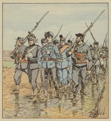 Franc-Tireurs Bringing Back German Prisoners