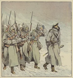 Forced March of Russian Infantry in Manchuria