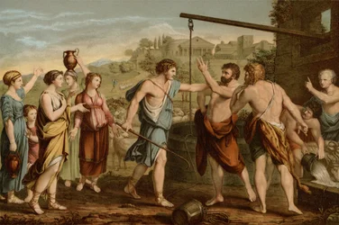 Moses Defending the Daughters