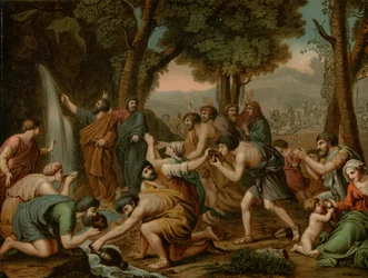 Moses Striking Water