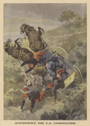 Carriage Accident on the Corniche Between Eze and La Turbie