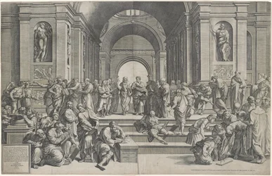 The School of Athens. Pub. 1550