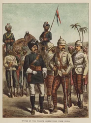 Types of the troops dispatched from India