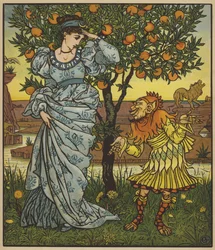 The Yellow Dwarf Rescues the Princess from the Lions