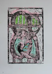 Abstract Pink Embrace