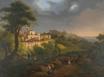 View of Borgo, Canal in Bergamo