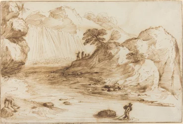 Landscape with a Waterfall
