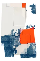 Abstract Blue Orange