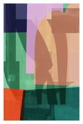 Abstract Color Block Layers