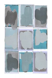 Abstract Gray Blue Forms