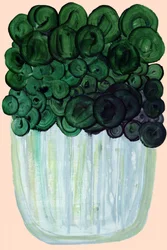 Abstract Green Houseplant