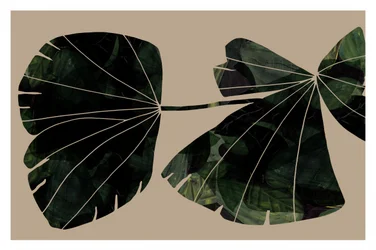 Abstract Green Leaves