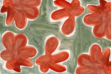 Abstract Red Floral Pattern