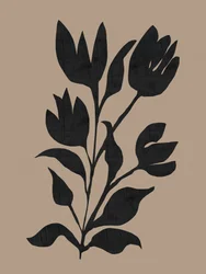 Black Botanical Silhouette