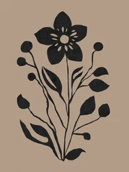 Black Botanical Silhouette
