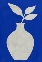 Blue Botanical Vase