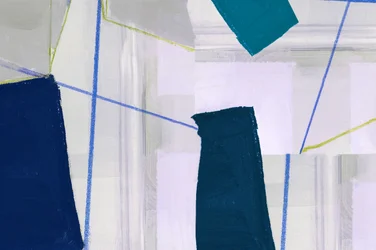 Blue Geometric Abstraction