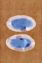 Blue Pink Abstract Shapes