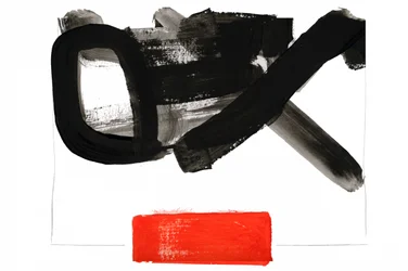 Bold Black Red Abstract