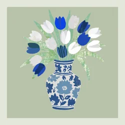 Chinoiserie Tulip Bouquet
