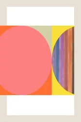 Coral Circle Stripes