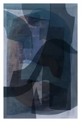Deep Blue Layered Forms