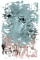 Distressed Teal Blush Abstract