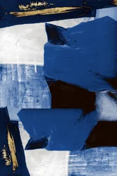 Dynamic Blue Gold Abstract