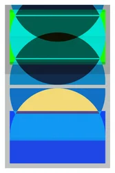 Geometric Blue Yellow Layers