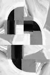 Geometric Grayscale Abstract