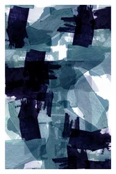 Indigo Teal Brushstrokes
