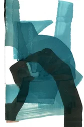 Layered Teal Abstract Forms