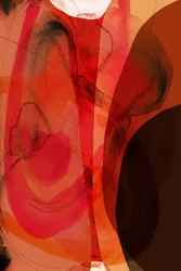 Orange Red Abstract Flow
