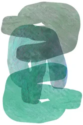 Serene Green Shapes