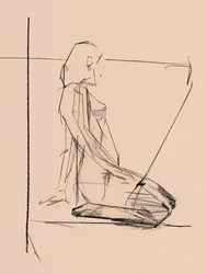 Thoughtful Nude Sketch