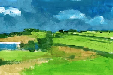Vibrant Abstract Landscape