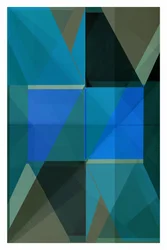 Vibrant Geometric Blues