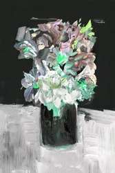 Vibrant Painterly Floral Bouquet