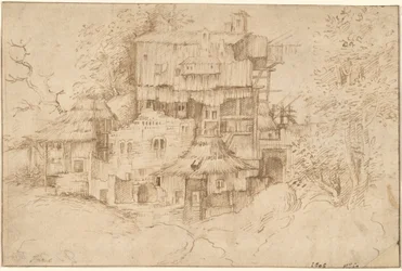A Complex of Rustic Houses Built Over Ruins