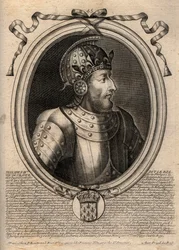 Portrait of Philip IV the Bel (1268 - 1314), King of France - Philip IV the Fair (1268-1314) King of France - Engraving from 