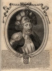 Portrait of Hugues I Capet (c.941-996), King of France - Engraving from 