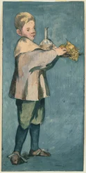 Boy Carrying a Tray