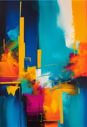 Abstract Composition, Vibrant and Warm Colors