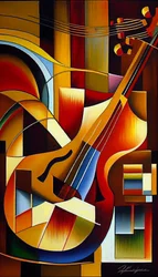 Musical Instrument, Abstract Painting
