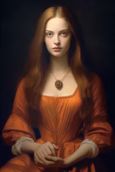 Portrait of a beautiful female supermodel (18th Century)