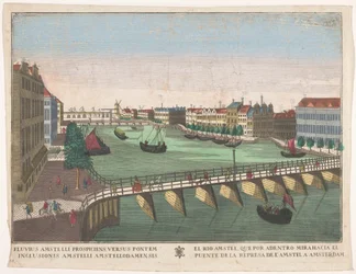 View of the Binnen-Amstel between the Blauwbrug and the Hogesluis in Amsterdam