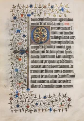 Book of Hours (Use of Paris): Decorated Initial
