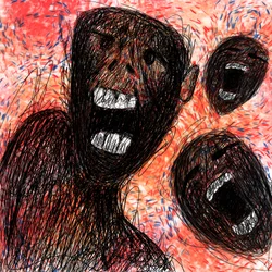 Abstract Screaming Faces