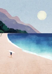 Peaceful Surfer Beach